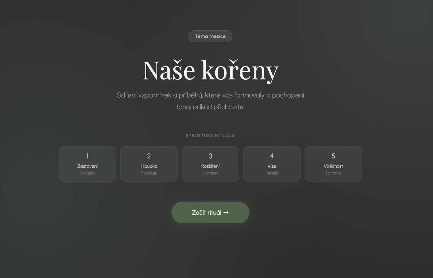 Úvod k rituálu Naše kořeny